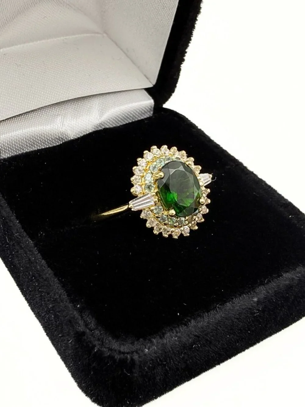 Contemporary Marked BBJ Sterling Silver Vermiel Tourmaline Topaz Ring Sz 10
